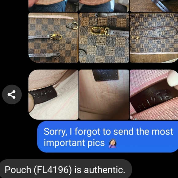 Louis Vuitton Damier Ebene Neverfull MM Pouch w/ Rose Ballerine Interior… - Picture 14 of 14